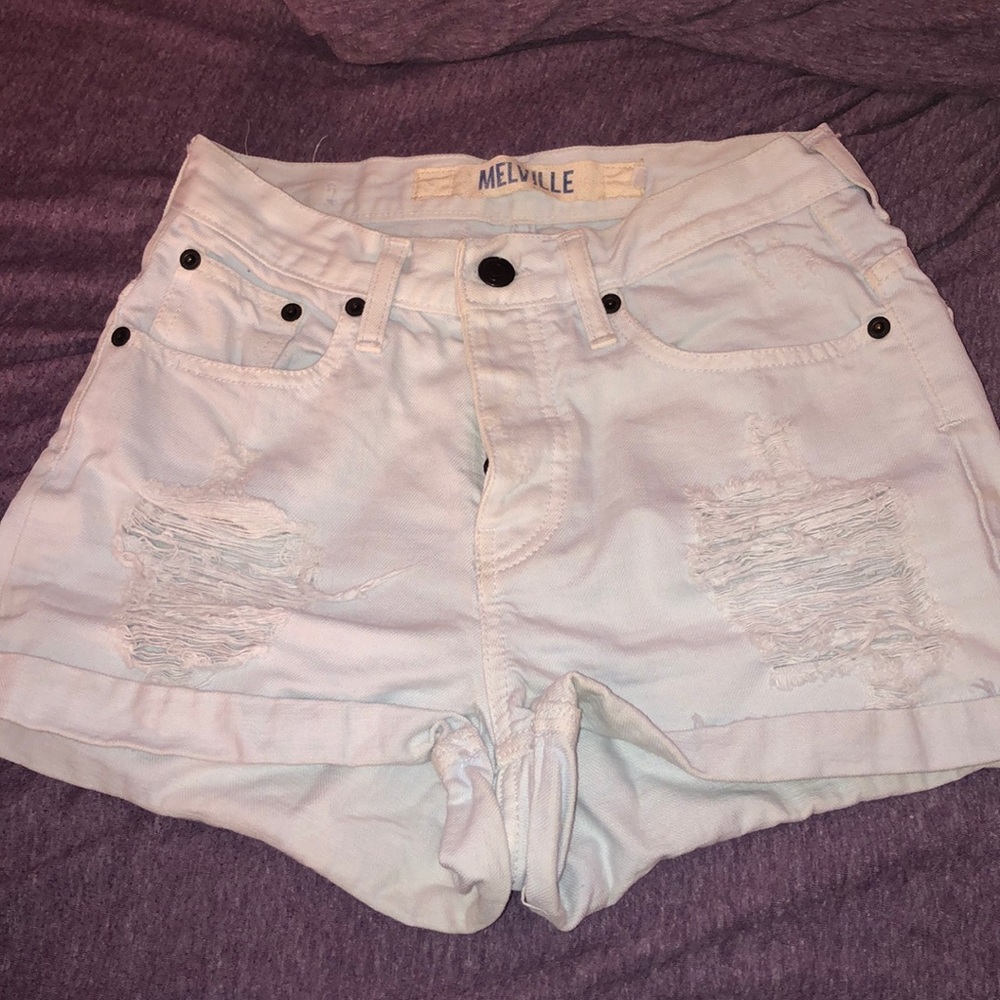 Baby Blue Denim Shorts